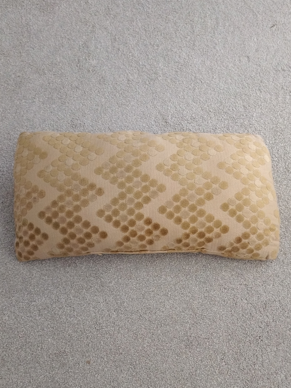 Beige / Tan Dot Patterned Decorative Long Pillow - Home Accents